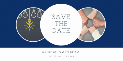 Bild med text - save the date arbetsgivarvecka 27.2 till 3.3